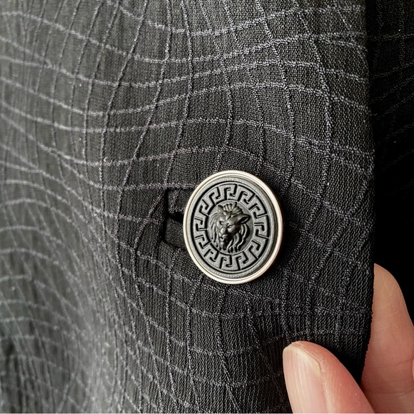 Versus Gianni Versace black blazer with line pattern - Picture 12 of 15